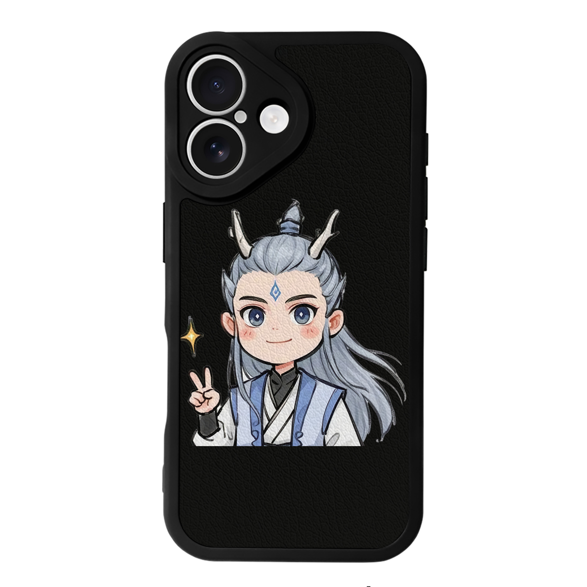 （画像用） Ne Zha 2 ナタ 魔童の大暴れ 【iPhone 16シリーズ対応】シリコンスマホケース（レザー調） 材質：シリコン